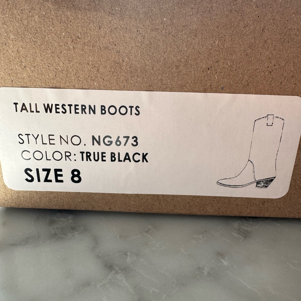 MADEWELL Black Suede Western Boots “The Cassidy Tall Western Boot” NWT - Picture 16 of 16